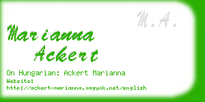 marianna ackert business card